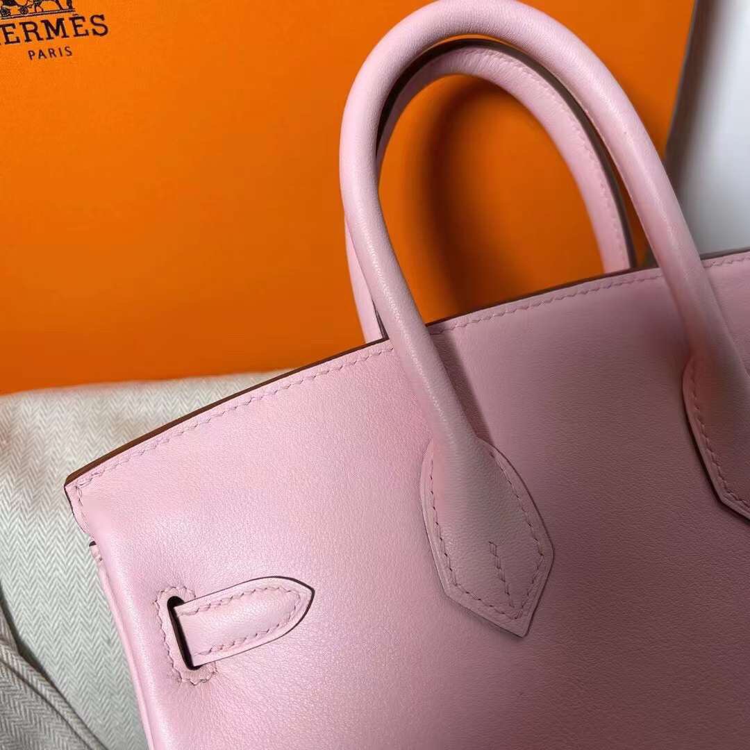 Hermes Birkin 25CM Swift Leather Handbag Pink